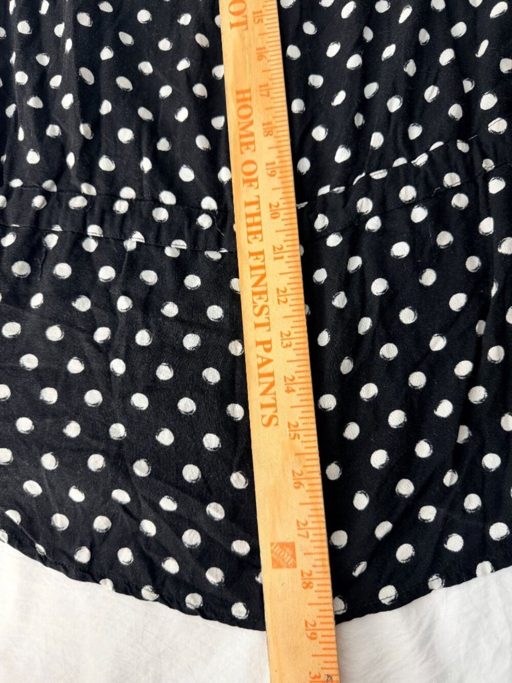 Croft & Barrow Womens XL Polka Dot Blouse Black White Peplum Tunic Top - Picture 10 of 14